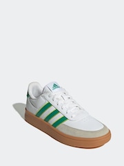 adidas White/Green Breaknet Trainers - Image 3 of 9