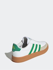 adidas White/Green Breaknet Trainers - Image 4 of 9