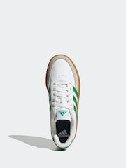 adidas White/Green Breaknet Trainers - Image 6 of 9