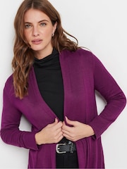 M&Co Purple Shawl Collar Cardigan - Image 4 of 5