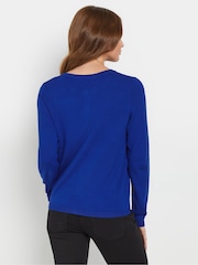 M&Co Blue Button Cardigan - Image 3 of 5