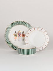 Code Maison 12 Piece Christmas Nutcracker Stripe Dinner Set - Image 1 of 6