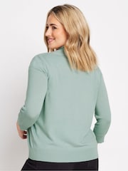 M&Co Green Shawl Collar Cardigan - Image 3 of 5