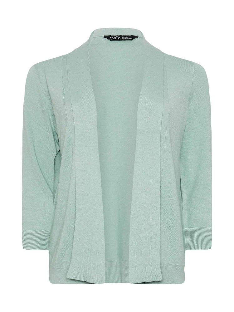 M&Co Green Shawl Collar Cardigan - Image 5 of 5