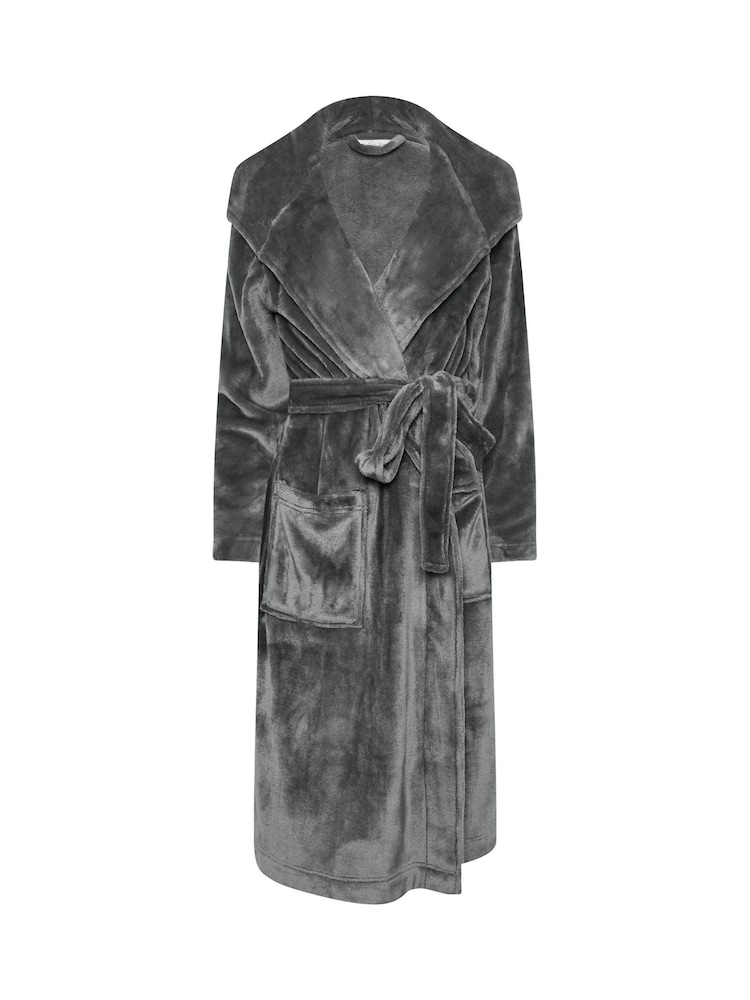 M&Co Grey Hooded Robe - Image 5 of 5