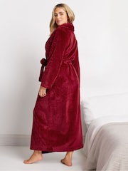 M&Co Red Fluffy Shawl Maxi Robe - Image 3 of 5