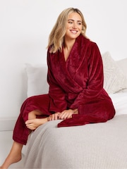 M&Co Red Fluffy Shawl Maxi Robe - Image 4 of 5
