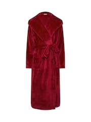 M&Co Red Fluffy Shawl Maxi Robe - Image 5 of 5