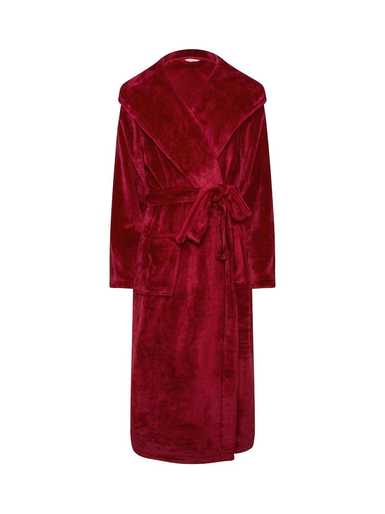 M&Co Red Fluffy Shawl Maxi Robe - Image 5 of 5