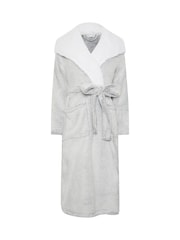 M&Co Grey Wellsoft Contrast Hooded Robe - Image 5 of 5
