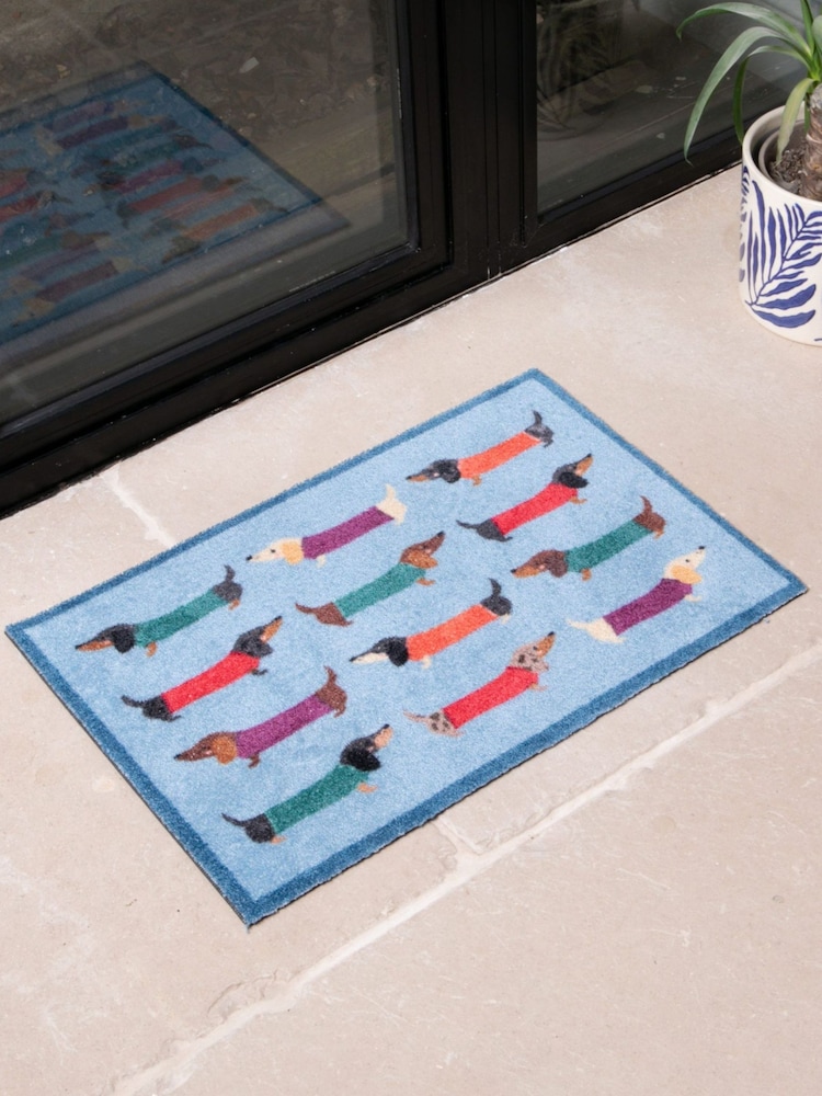 Felpudo de interior lavable con diseño de perros salchicha de Artsy Mats - Imagen 1 de 4