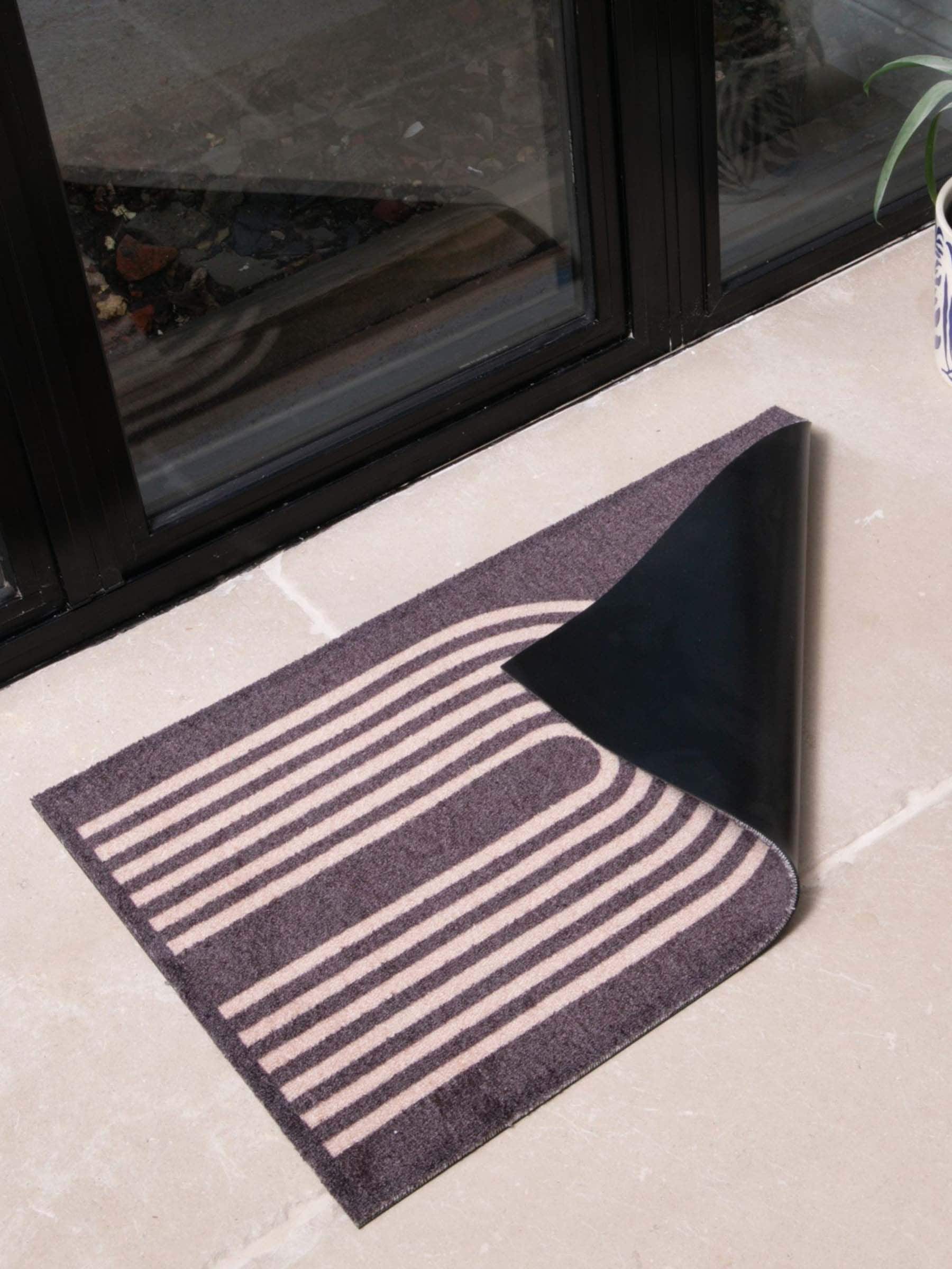 Artsy Mats Brown Abstract Indoor Washable Doormat