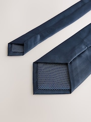 Bleu marine - Standard - Cravate texturée - Image 3 de 3