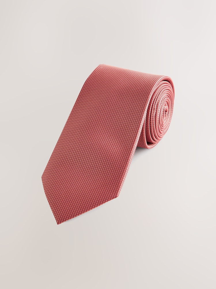 Orange Slim Textured Tie - Image 1 of 3