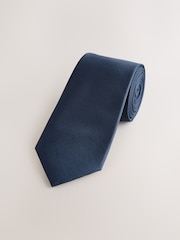 Marineblau/blau - Slim Fit - Strukturierte Krawatte - Bild 1 von 3