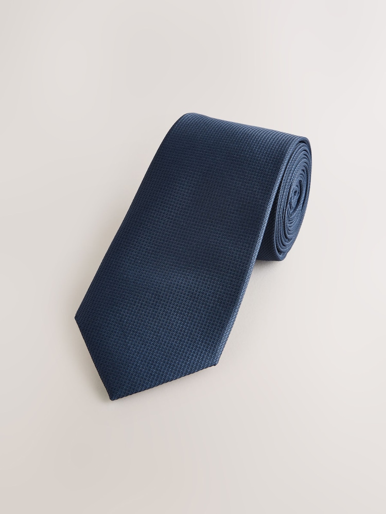 Marineblau/blau - Slim Fit - Strukturierte Krawatte - Bild 1 von 3