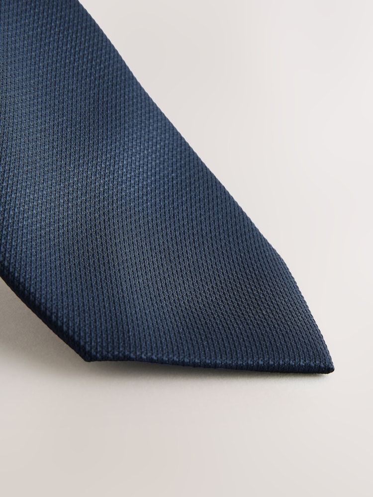 Marineblau/blau - Slim Fit - Strukturierte Krawatte - Bild 2 von 3