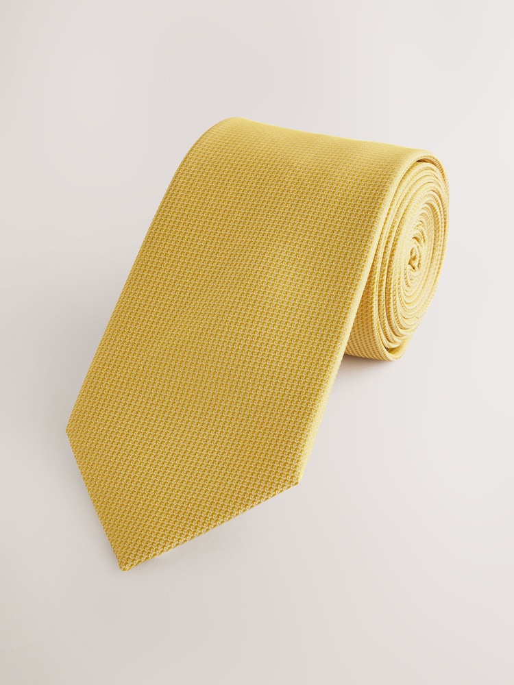 Mosterdgeel - Smal - Stropdas met textuur - Image 1 of 3