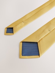 Mosterdgeel - Smal - Stropdas met textuur - Image 3 of 3
