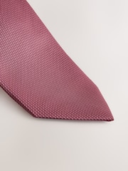 Dusky Pink Slim Textured Tie - Image 2 of 3