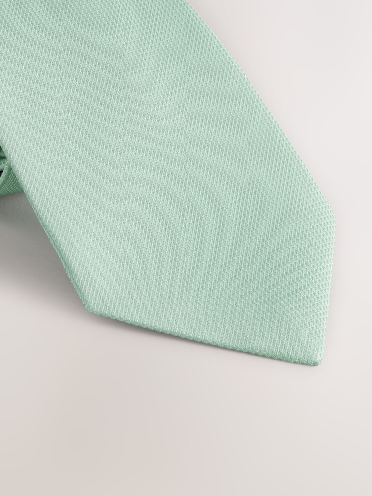 Sage Green Textured Tie - Image 2 of 3