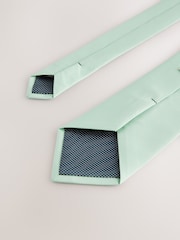 Sage Green Textured Tie - Image 3 of 3