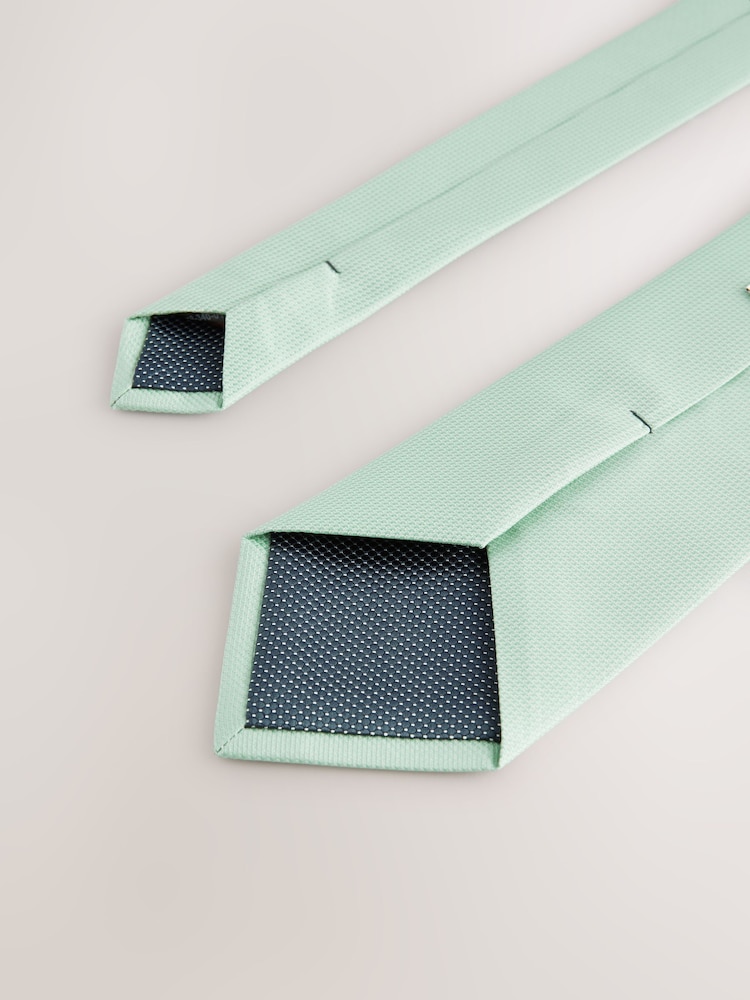 Sage Green Textured Tie - Image 3 of 3