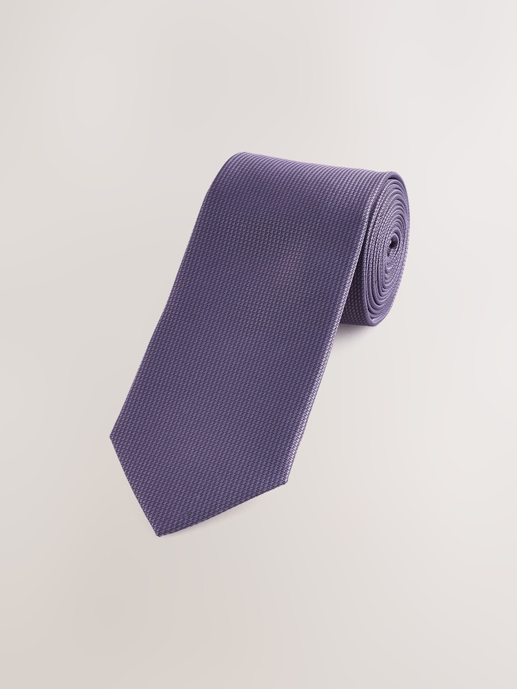 Purple Slim Textured Tie - Image 1 of 3