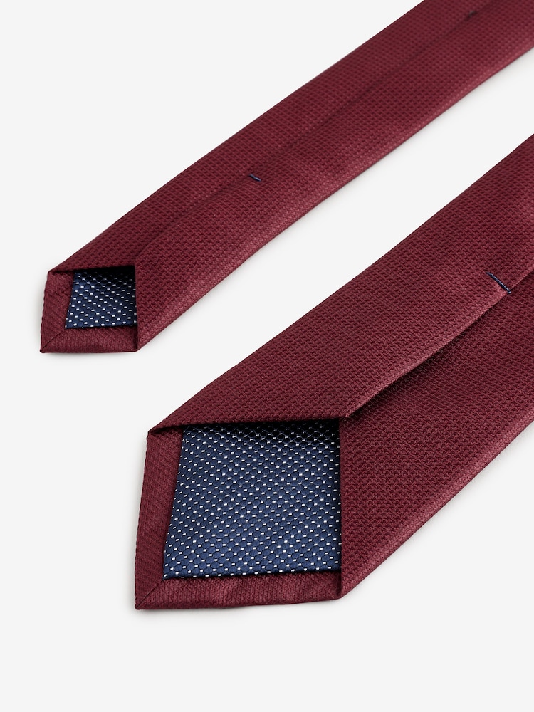 Burgunderrot - Slim Fit - Strukturierte Krawatte - Bild 3 von 3 Burgunderrot - Slim Fit - Strukturierte Krawatte - Bild 3 von 3