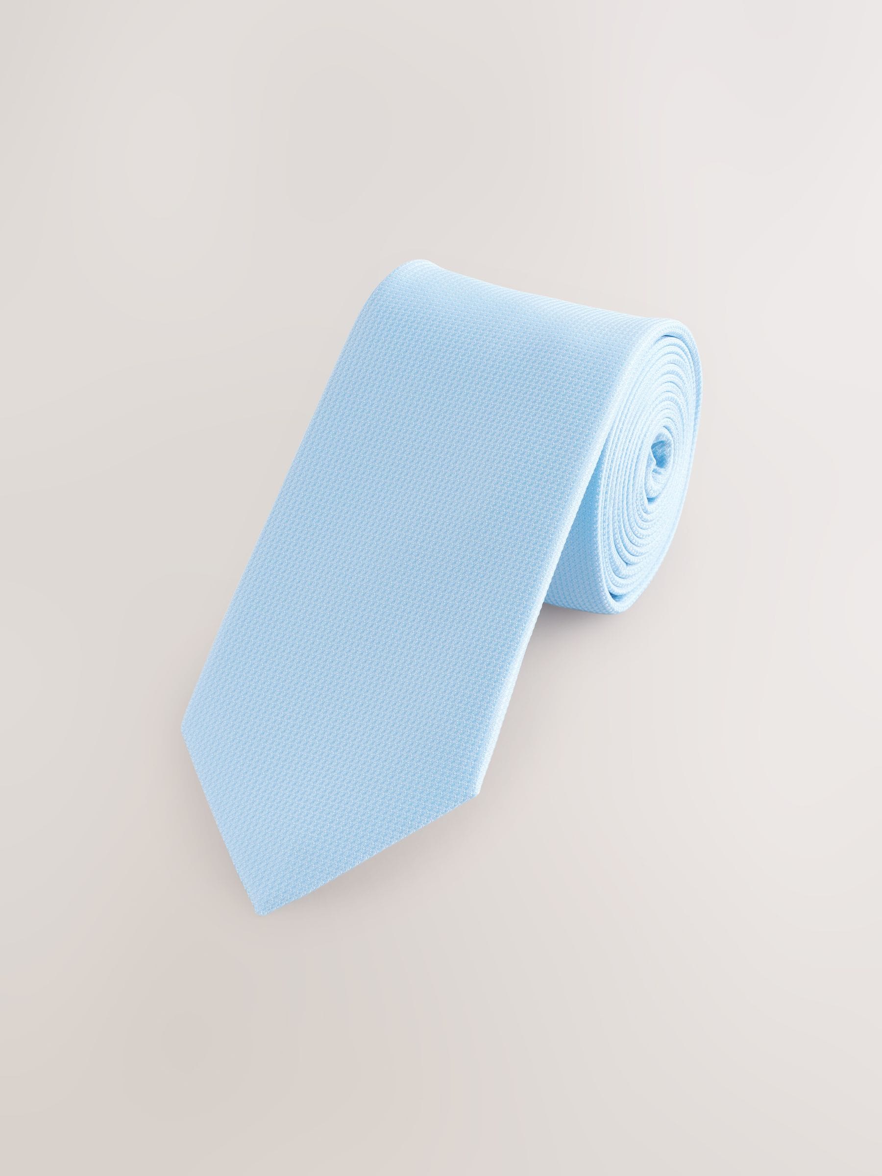 Buy Light Blue Slim Textured Tie from the Next UK online shop