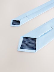 Bleu clair - mince - Cravate texturée - Image 3 of 3