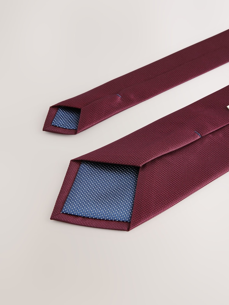 Rojo burdeos - Regular - Corbata texturizada - Imagen 3 de 3 Rojo burdeos - Regular - Corbata texturizada - Imagen 3 de 3