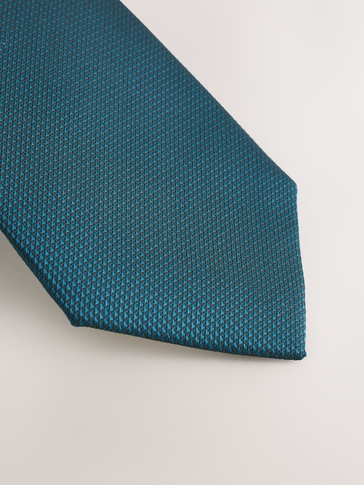 Petrolblau - Slim Fit - Strukturierte Krawatte - Bild 2 von 3 Petrolblau - Slim Fit - Strukturierte Krawatte - Bild 2 von 3