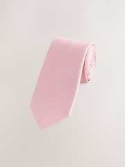 Pink Slim Textured Tie - Image 1 of 3