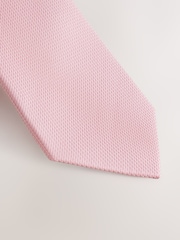 Pink Slim Textured Tie - Image 2 of 3