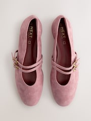 Pink Suede - Кожаные туфли Мэри Джейн с круглым носком Forever Comfort® - Изображение 1 из 10