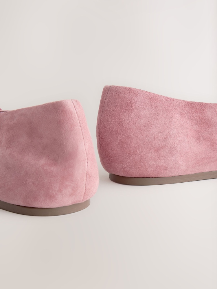 Pink Suede - Кожаные туфли Мэри Джейн с круглым носком Forever Comfort® - Изображение 10 из 10