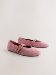 Pink Suede - Кожаные туфли Мэри Джейн с круглым носком Forever Comfort® - Изображение 7 из 10