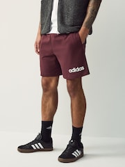 adidas Burgundy Red Essentials Linear Single Jersey Shorts - Image 1 of 6