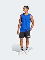 adidas Blue Essentials Small Logo 100% Cotton Tank Top - Image 4 of 7