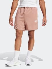 adidas Brown Essentials 3-Stripes Chelsea Shorts - Image 1 of 6