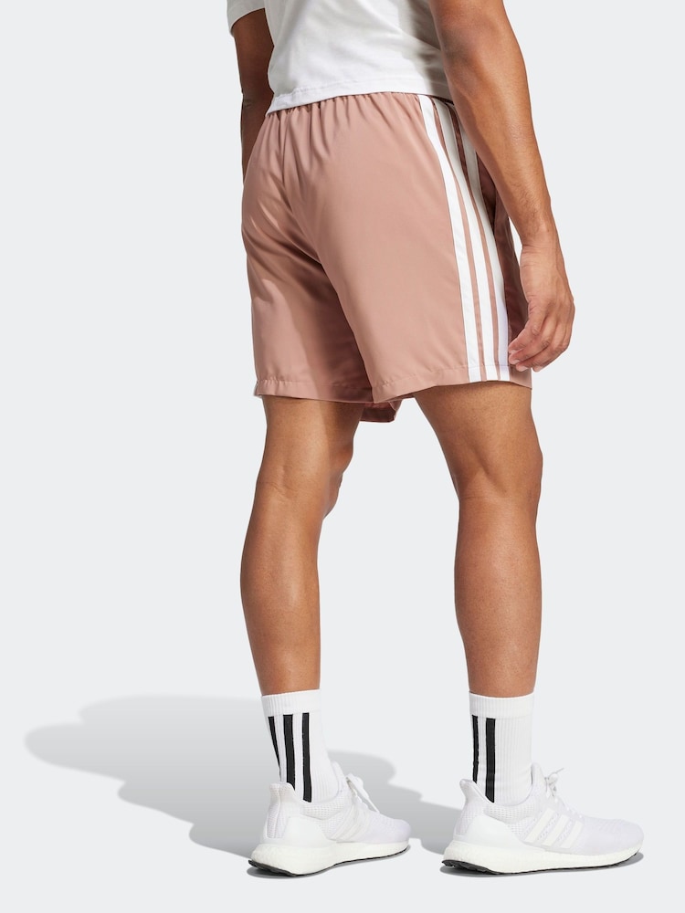 adidas Brown Essentials 3-Stripes Chelsea Shorts - Image 2 of 6