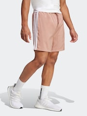 adidas Brown Essentials 3-Stripes Chelsea Shorts - Image 3 of 6