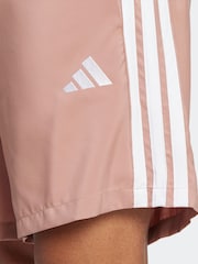 adidas Brown Essentials 3-Stripes Chelsea Shorts - Image 4 of 6