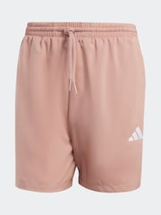 adidas Brown Essentials 3-Stripes Chelsea Shorts - Image 6 of 6