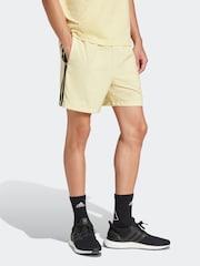 adidas Light Yellow Essentials 3-Stripes Chelsea Shorts - Image 3 of 6