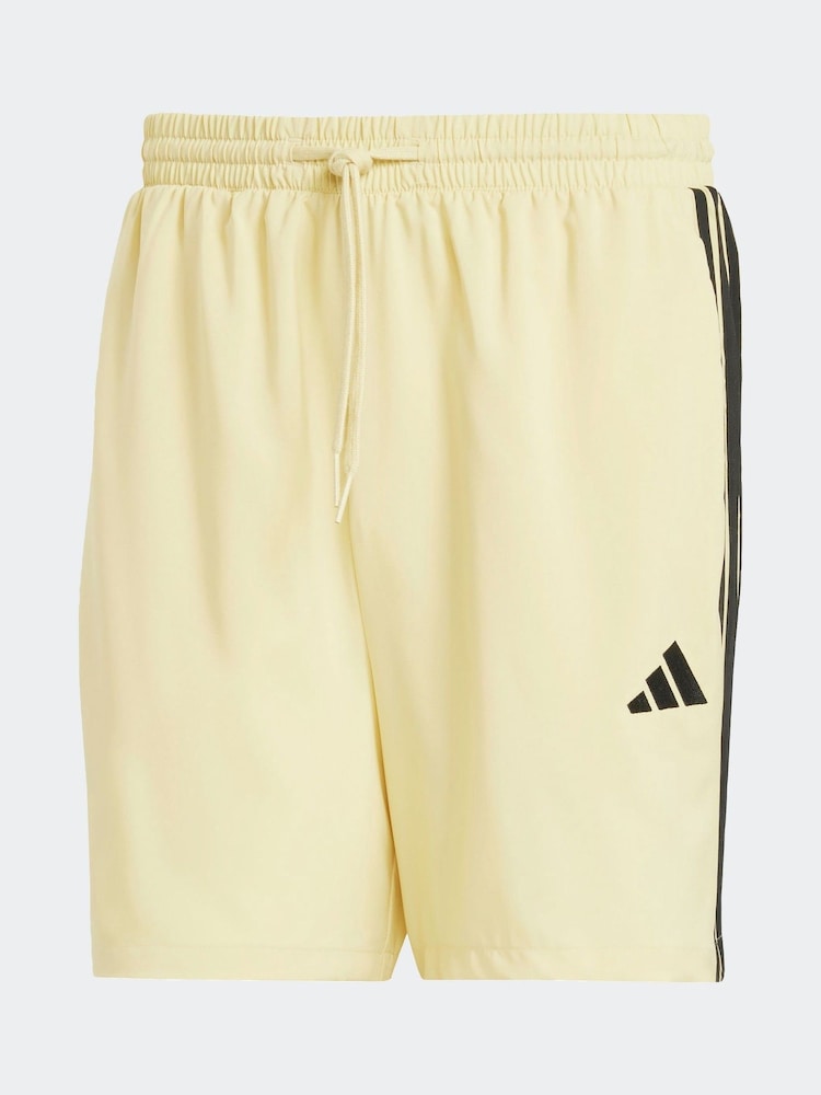 adidas Light Yellow Essentials 3-Stripes Chelsea Shorts - Image 6 of 6