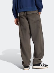 adidas Originals Khaki Green Premium Essentials Washed Workwear Cargo Joggers - Image 2 of 6