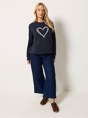 M&Co Blue Animal Printed Heart Sweatshirt - Image 2 of 6