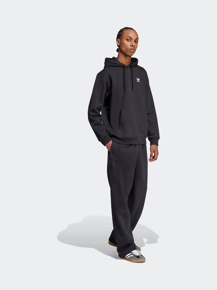adidas Originals Black Trefoil Essentials Loose Fit Hoodie - Image 4 of 6